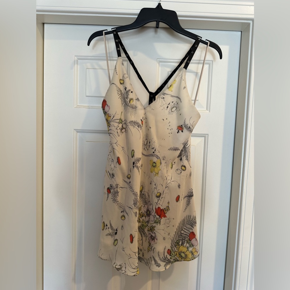 Haute Hippie Silk tank with leather detail